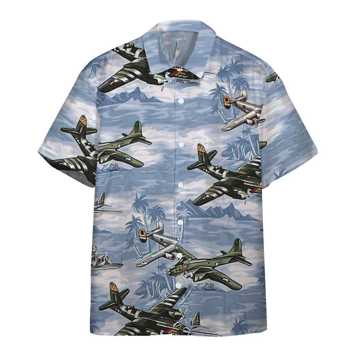 3D Aircrafts Custom Hawaii Shirt/ Hawaiian Shirts for Men Short Sleeve Aloha Beach Shirt