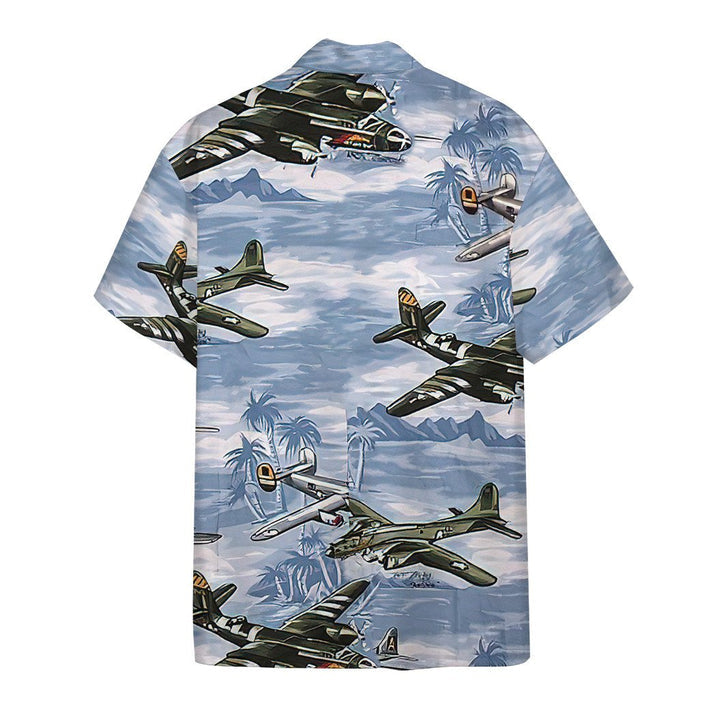 3D Aircrafts Custom Hawaii Shirt/ Hawaiian Shirts for Men Short Sleeve Aloha Beach Shirt