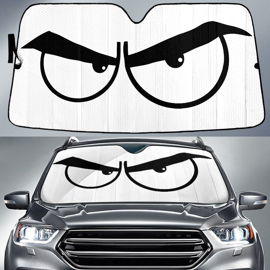 Angry Cartoon Evil Eyes Printed Car Sun Shades Cover Auto Windshield Coolspod