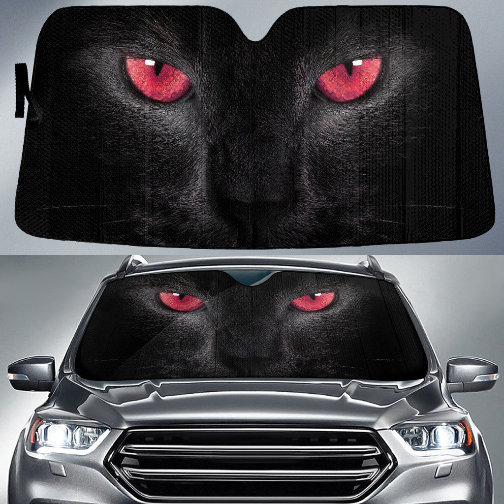 Evil Cat With Red Eyes Printed Car Sun Shades Cover Auto Windshield Coolspod