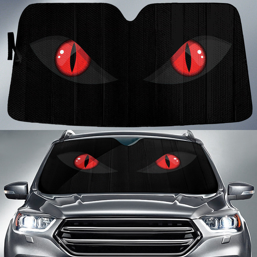 Evil Eyes With Red And Black Printed Car Sun Shades Cover Auto Windshield Coolspod