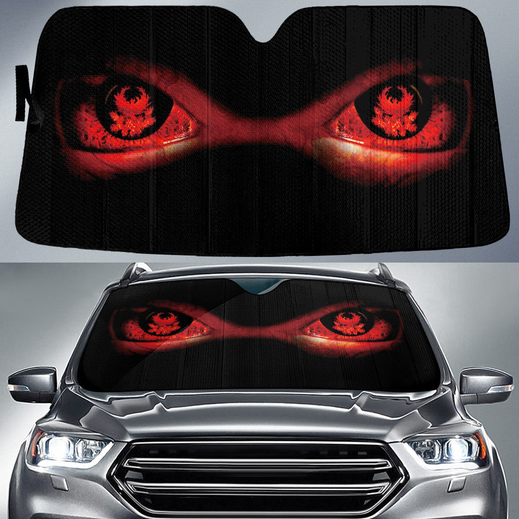 Evil Fire Eyes Printed Car Sun Shades Cover Auto Windshield Coolspod