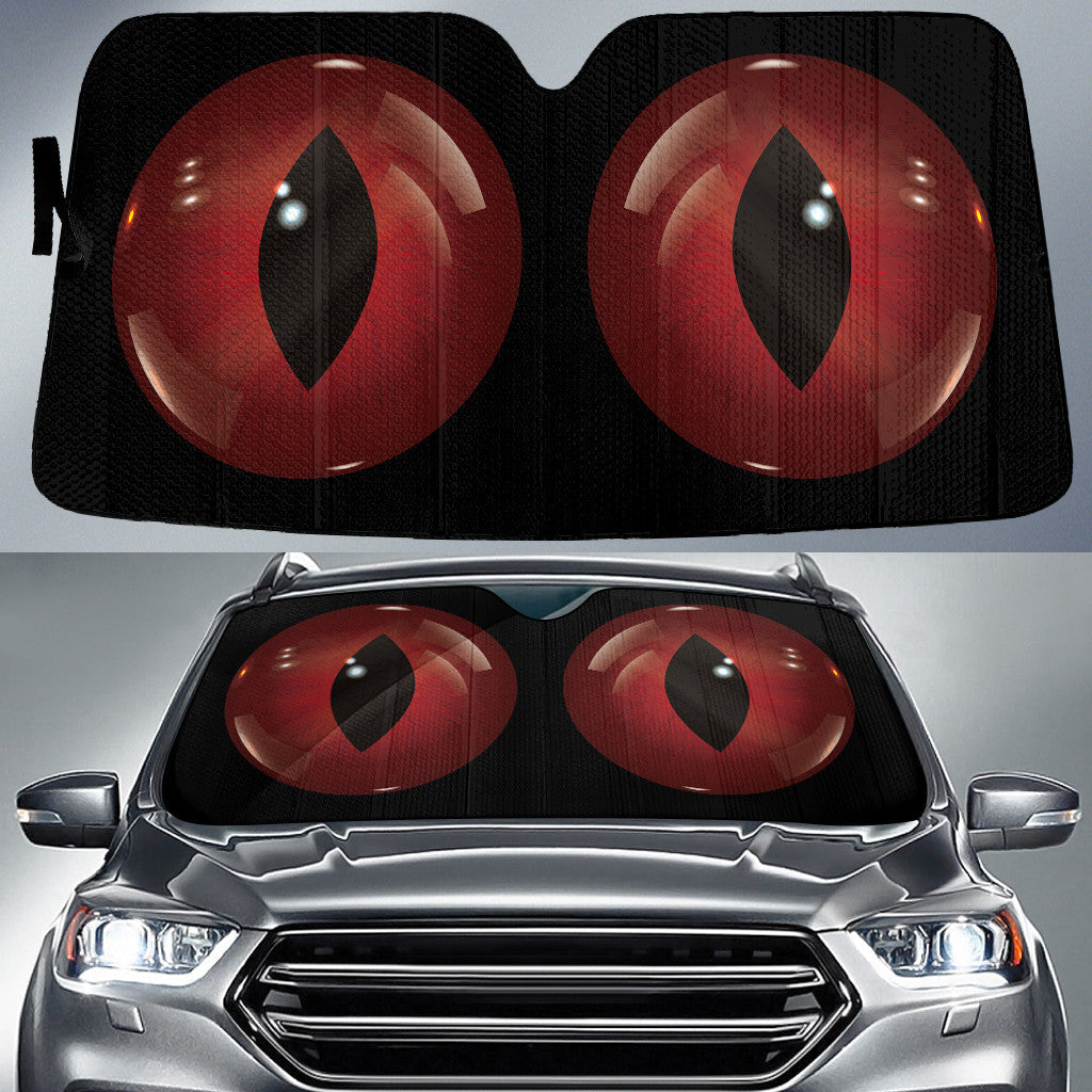 Red Evil Eyes Background Printed Car Sun Shades Cover Auto Windshield Coolspod