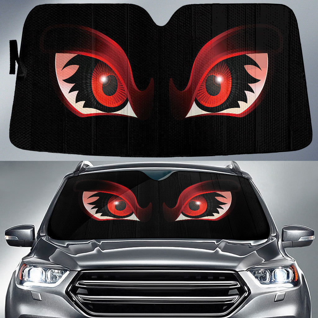 Staring Glowing Evil Eyes Printed Car Sun Shades Cover Auto Windshield Coolspod
