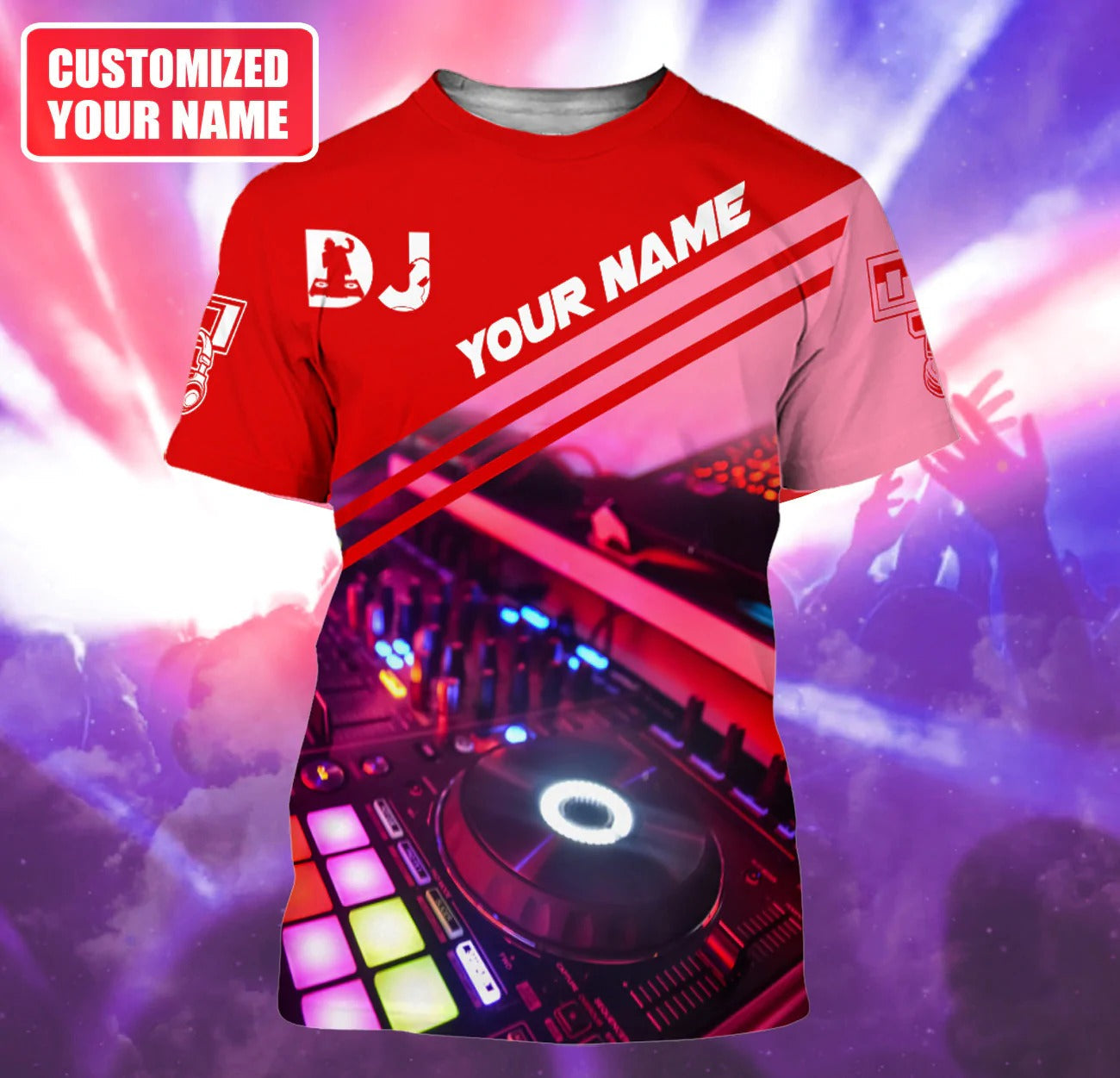 Customized 3D All Over Print DJ Shirt/ Unisex Premium Tshirt For DJ Boyfriend/ DJ Gift