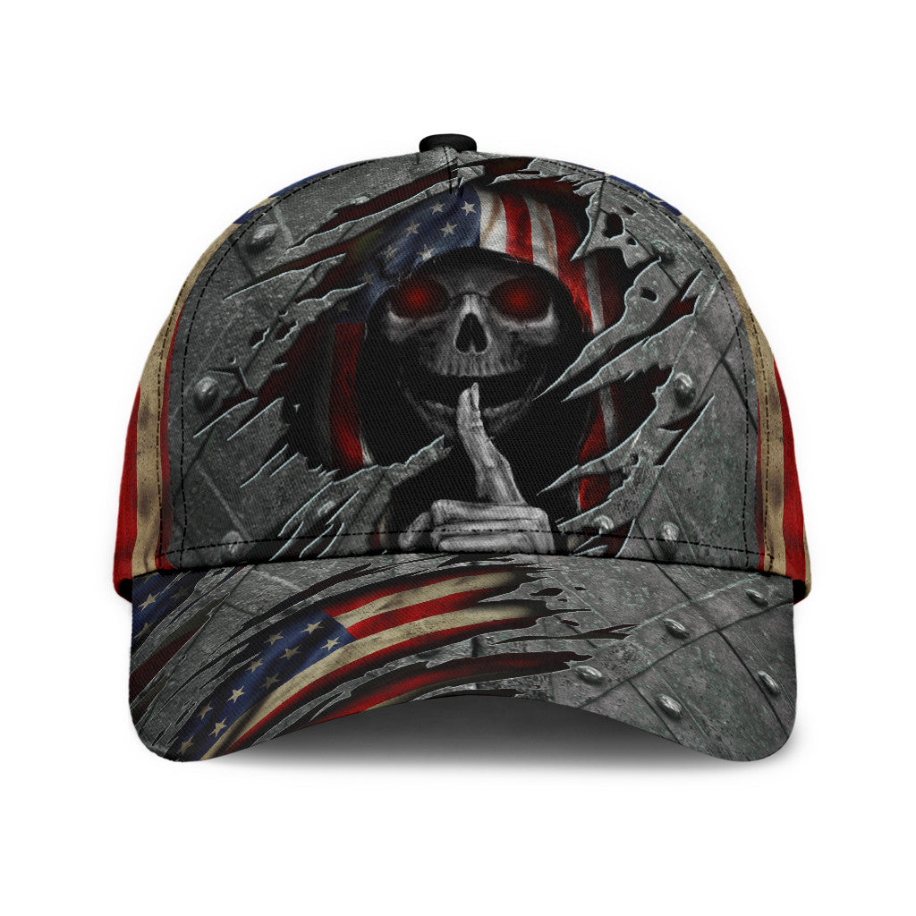 Personalized Skull 3D Baseball cap/ Skull lovers Hat 4th of July Cap for Skull Lovers
