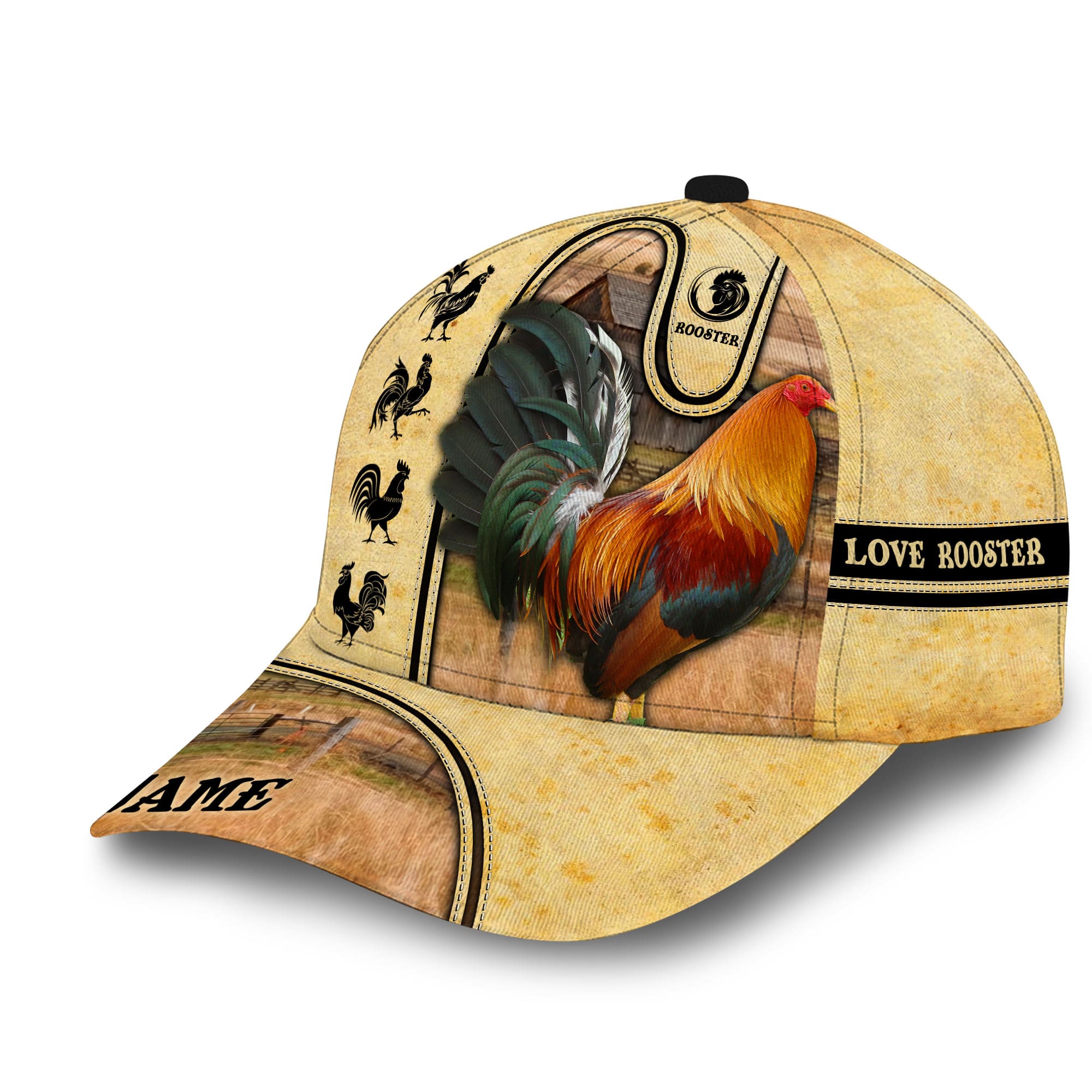 Personalized 3D Full Print The Coolest Love Rooster Cap/ Rooster Hats For Chicken Lovers