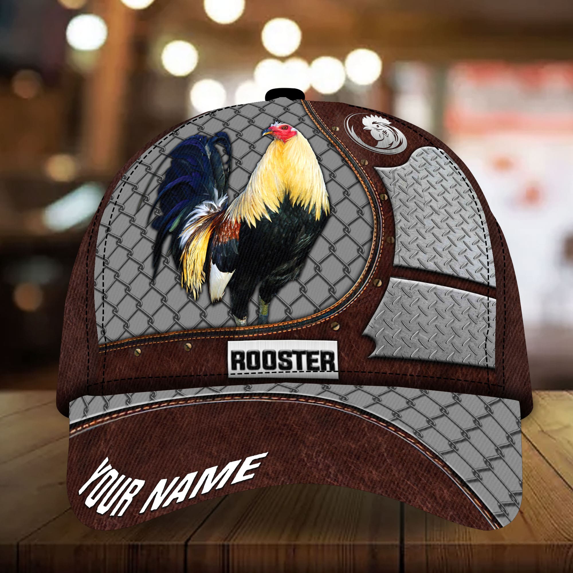 Premium Metal Rooster 3D Cap Multicolor Personalized 3D All Over Print Chicken Cap Hat