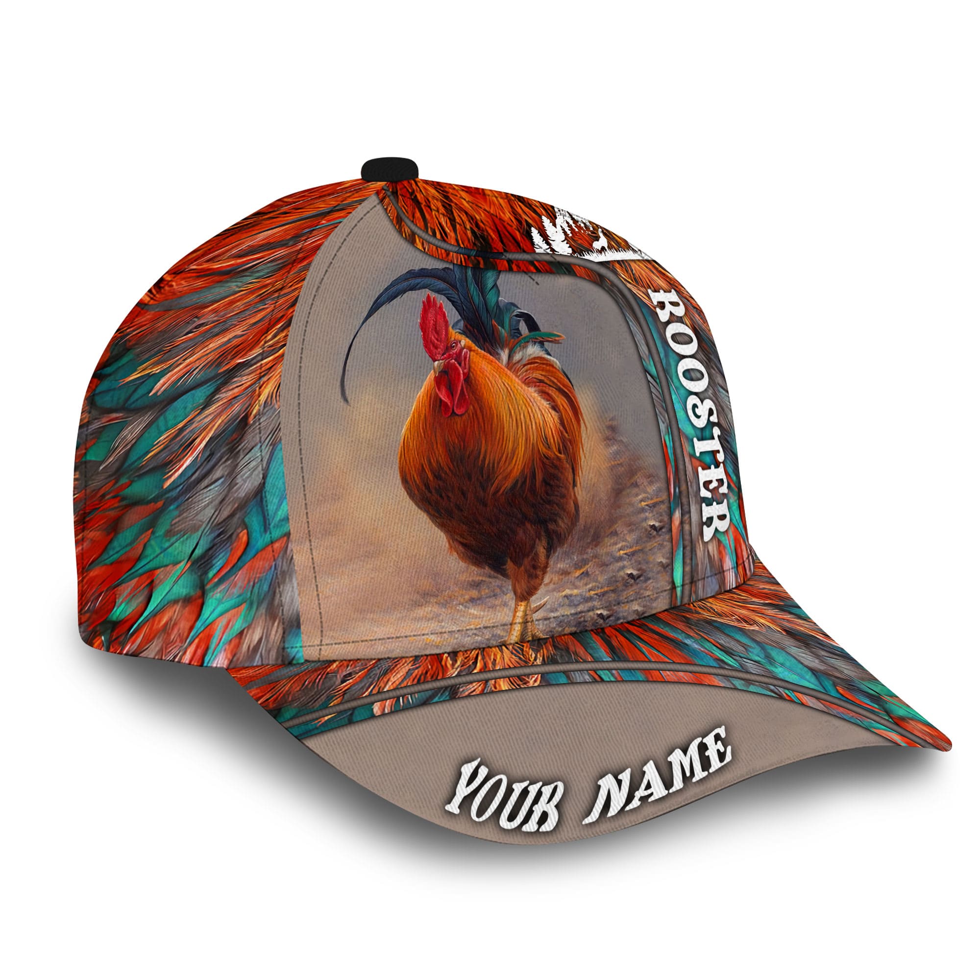 Custom With Name The Best Rooster Cap Hat/ Rooster Gift For Rooster Lovers Multicolor 3D Baseball Cap Hat