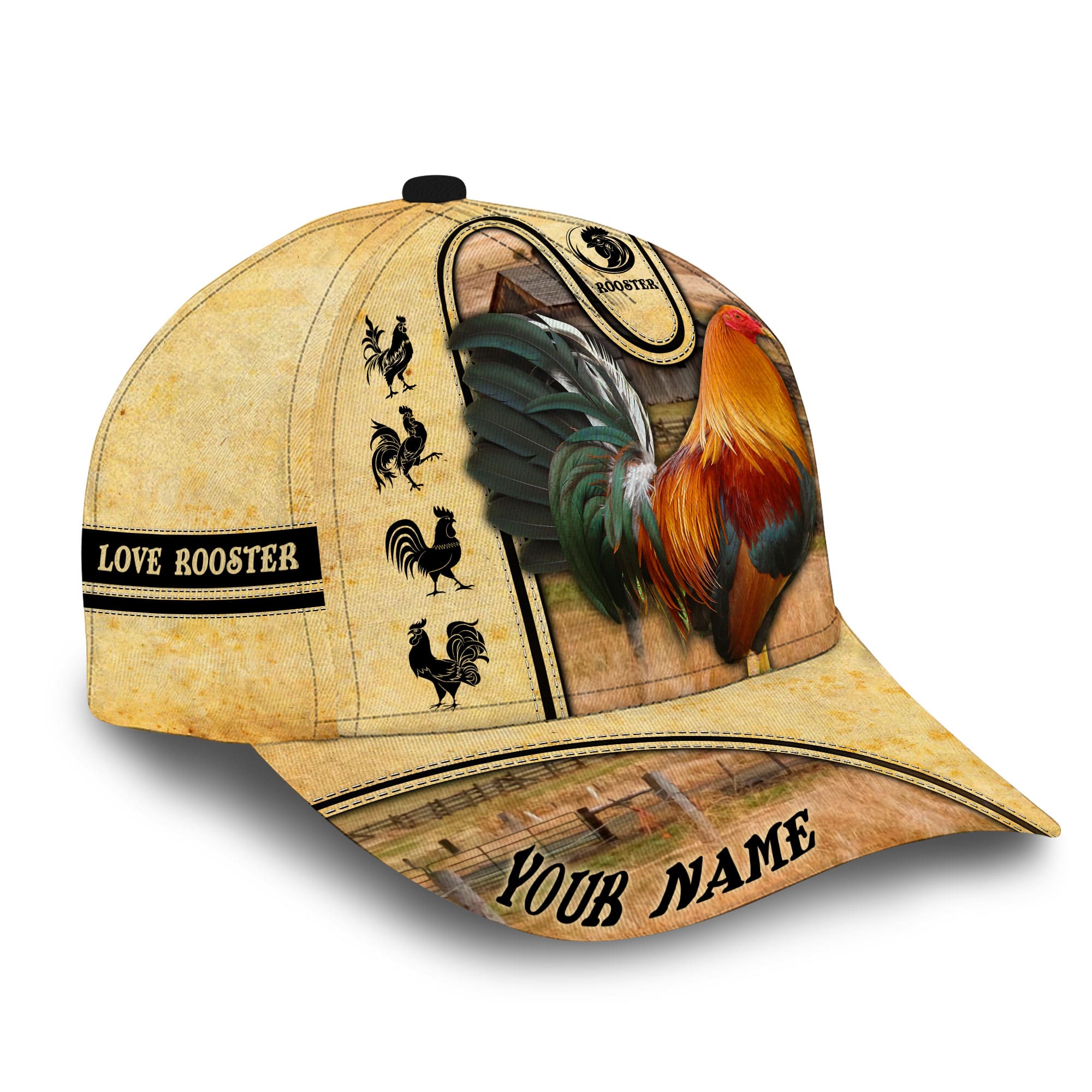 Personalized 3D Full Print The Coolest Love Rooster Cap/ Rooster Hats For Chicken Lovers