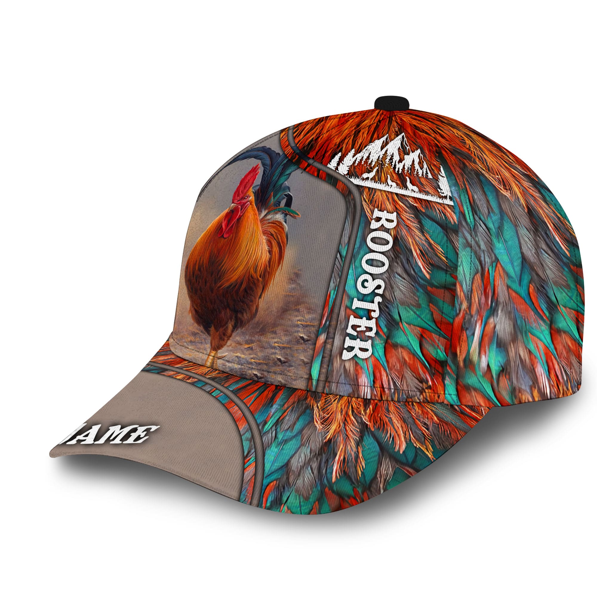 Custom With Name The Best Rooster Cap Hat/ Rooster Gift For Rooster Lovers Multicolor 3D Baseball Cap Hat