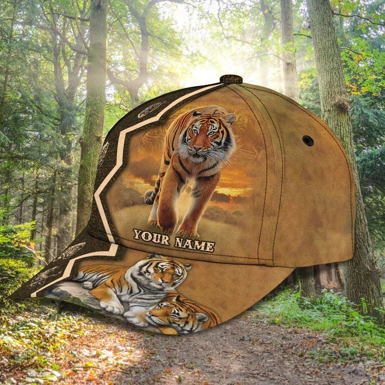 Personalized White Tiger 3D Baseball Cap for Boyfriend/ Tiger Art Hat for Tiger Lovers