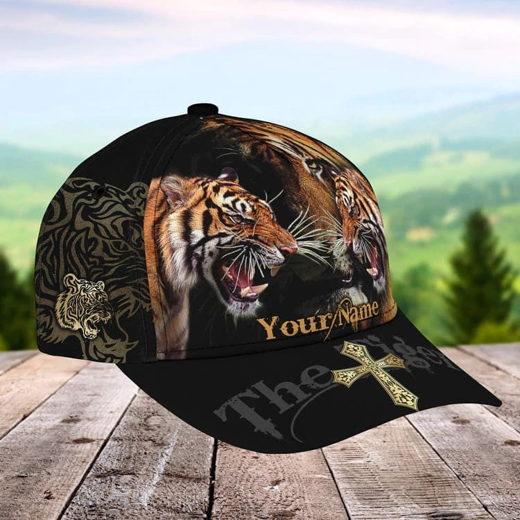 Personalized White Tiger 3D Baseball Cap for Boyfriend/ Tiger Art Hat for Tiger Lovers