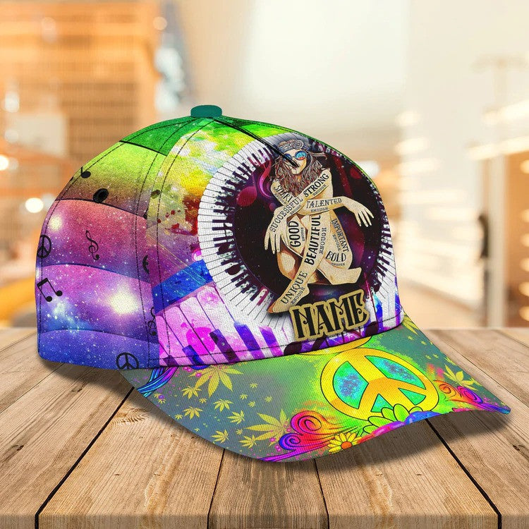 Personalized Tie Dye Hippie 3D Baseball Cap for Hippie Girl/ Hippie Hat for Her