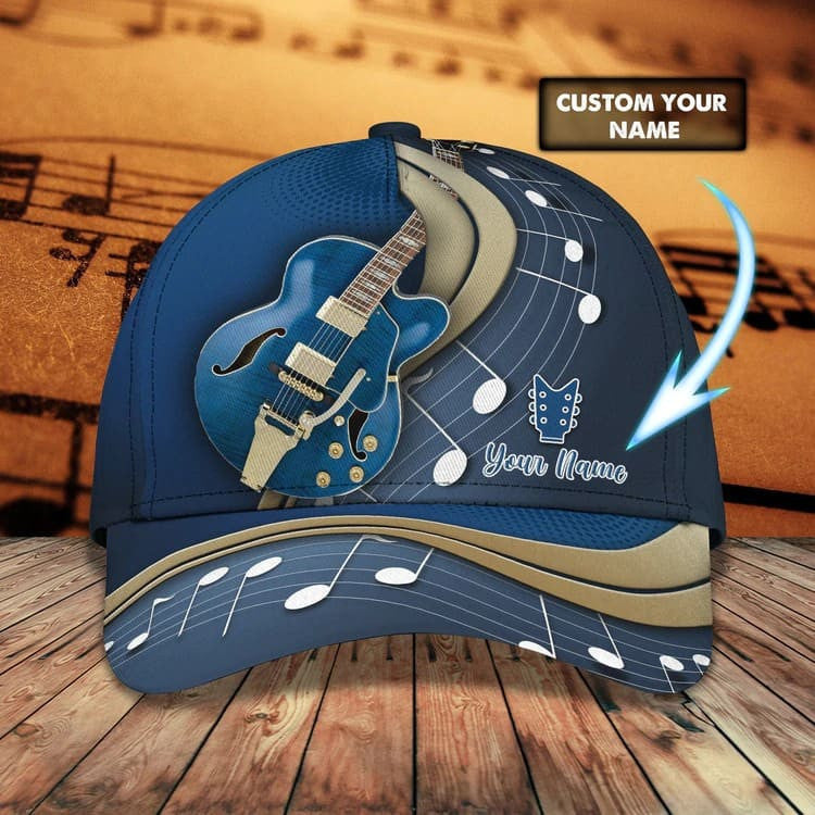 Personalized Guitar Hat for Him/ Guitar 3D Baseball Cap for Boyfriend