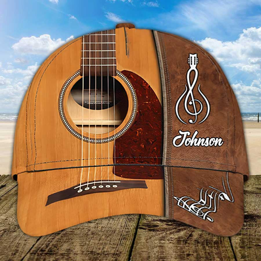 Personalized Guitar Hat for Him/ Guitar 3D Baseball Cap for Boyfriend''s Birthday/ Guitar Club Accessories for Him