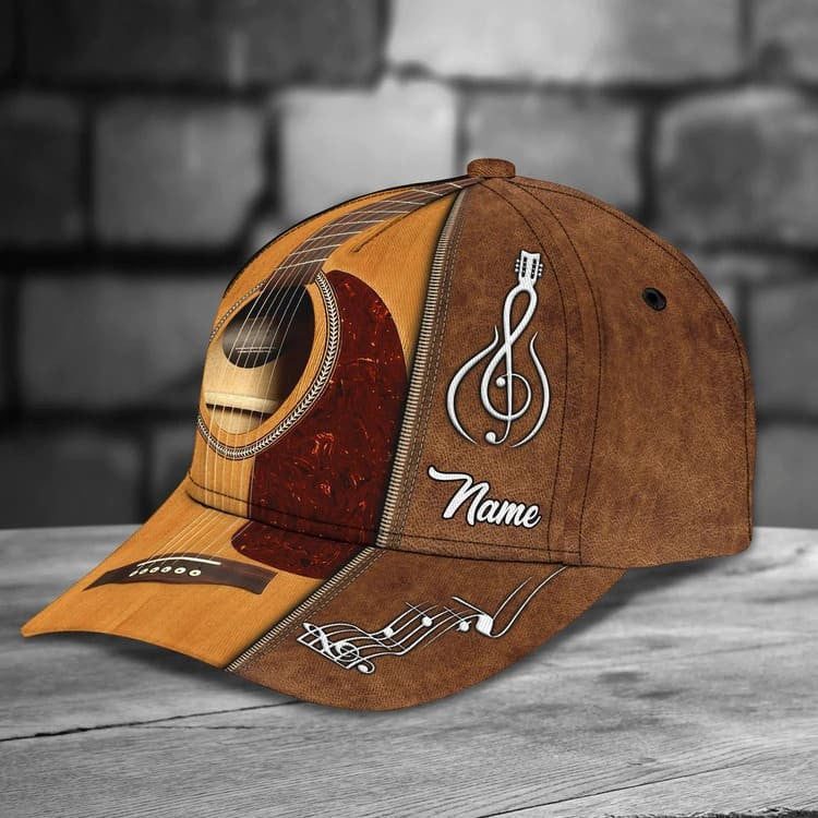Customized Guitar Gift for Him/ Guitar Hat 3D Guitar Cap All Over Printed for Son/ Boyfriend