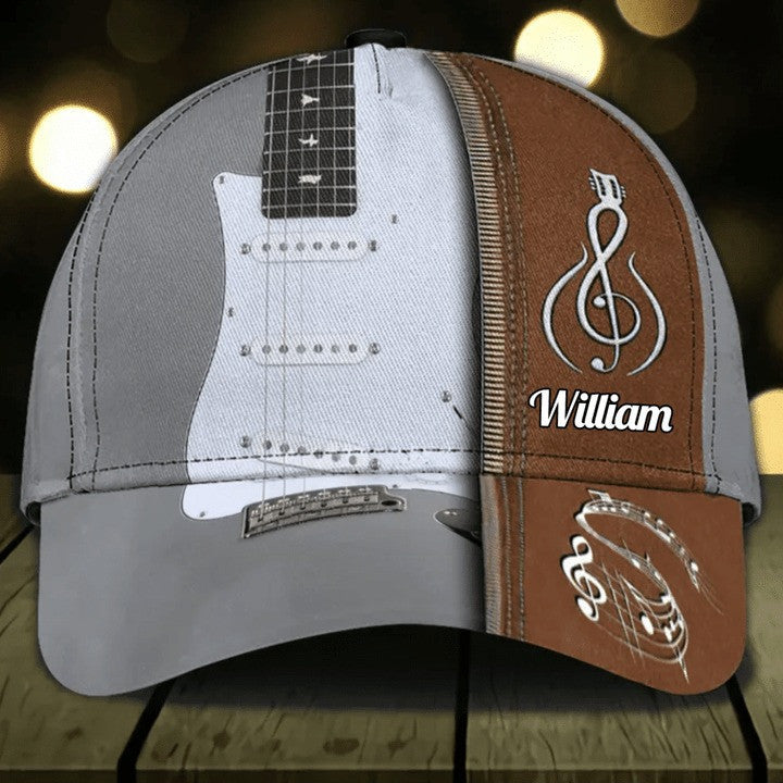Customized Guitar Gift for Him/ Guitar Hat 3D Guitar Cap All Over Printed for Son/ Boyfriend