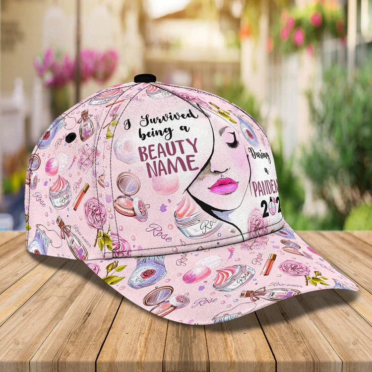 Personalized Makeup Beauty 3D Baseball Cap for Makeup Girl/ Makeup Beauty Hat for Her
