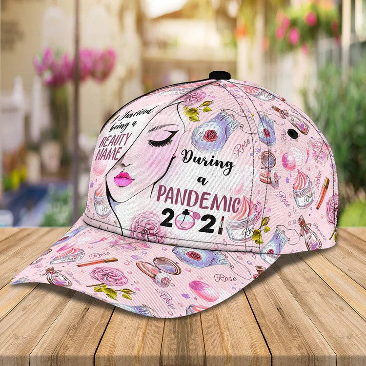 Personalized Makeup Beauty 3D Baseball Cap for Makeup Girl/ Makeup Beauty Hat for Her