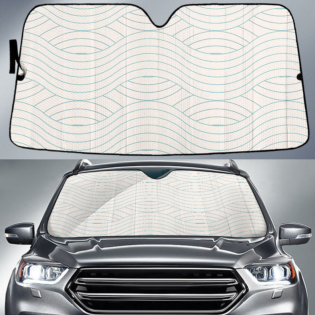 Linear Flat Abstract Lines Pattern Printed Car Sun Shades Cover Auto Windshield Coolspod