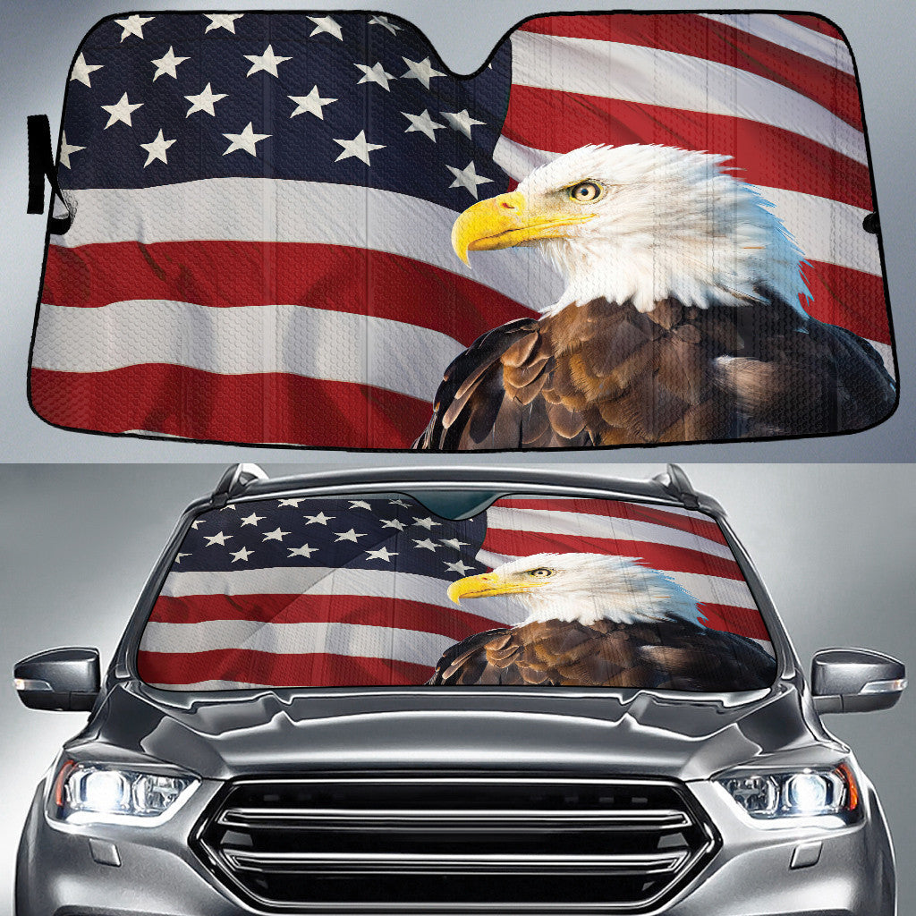 American Flag Eagle Wallpapers Printed Car Sun Shade Cover Auto Windshield Coolspod