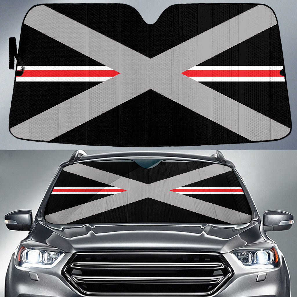 Alabama Flag Thin Red Fire Line Printed Car Sun Shades Cover Auto Windshield Coolspod