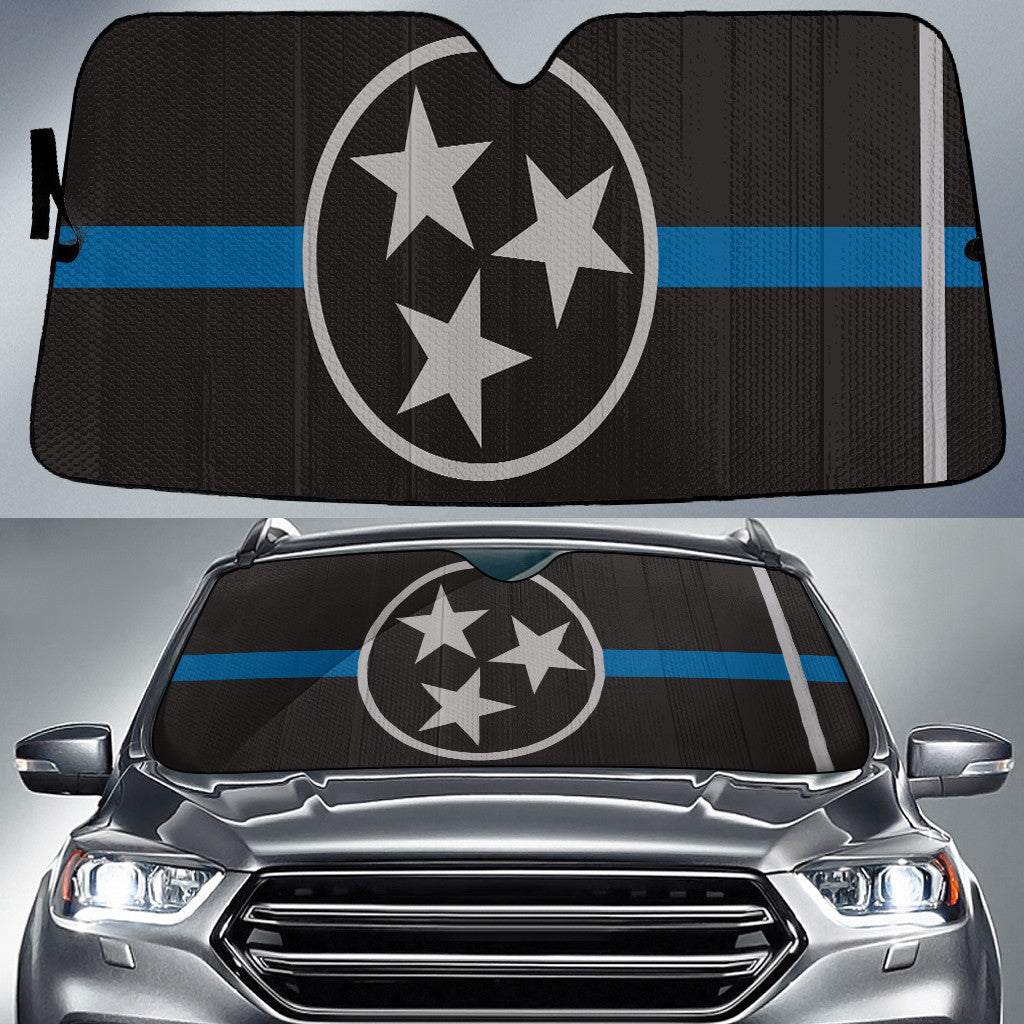 Tennessee Thin Blue License Printed Car Sun Shades Cover Auto Windshield Coolspod