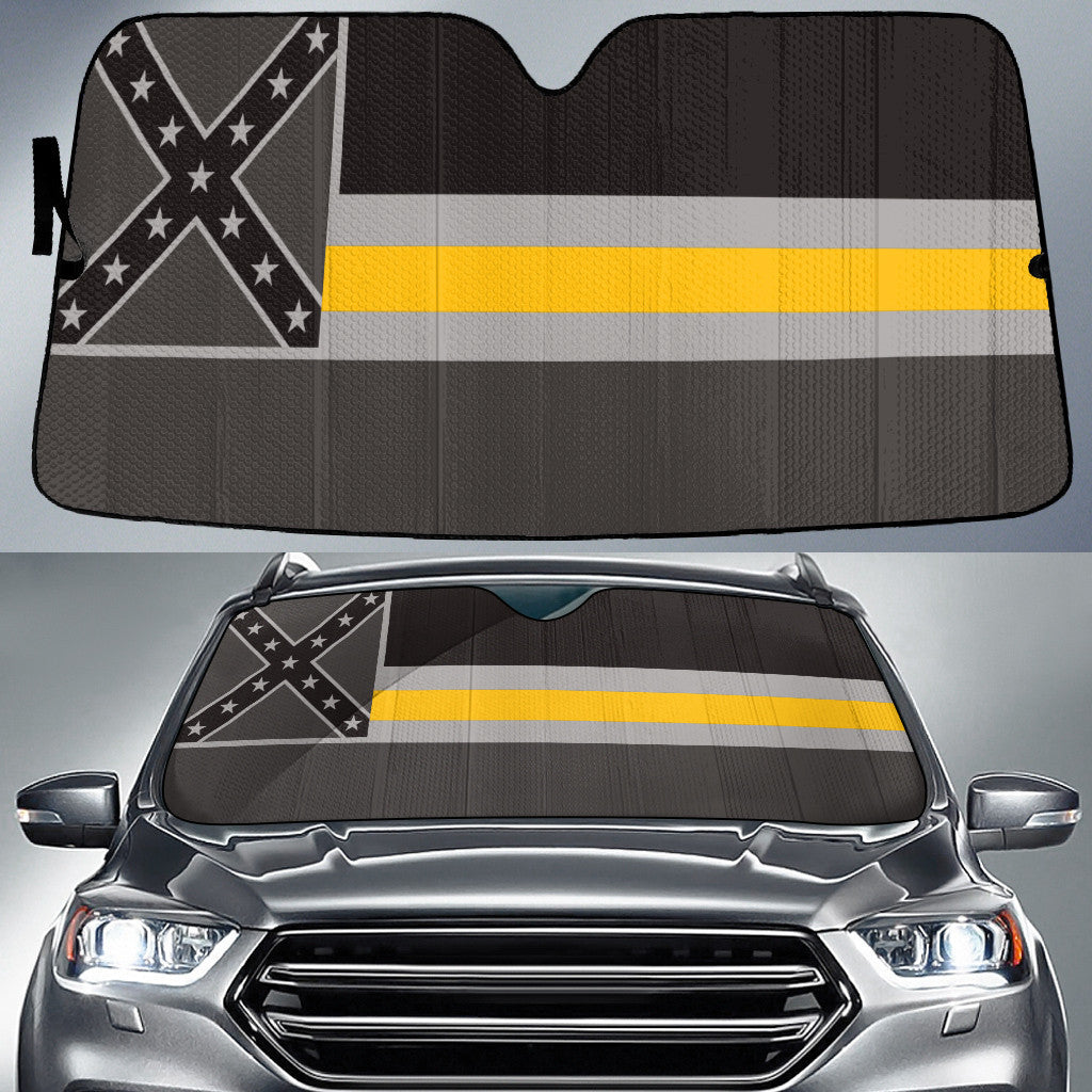 Mississippi Flag Thin Yellow Line Printed Car Sun Shades Cover Auto Windshield Coolspod
