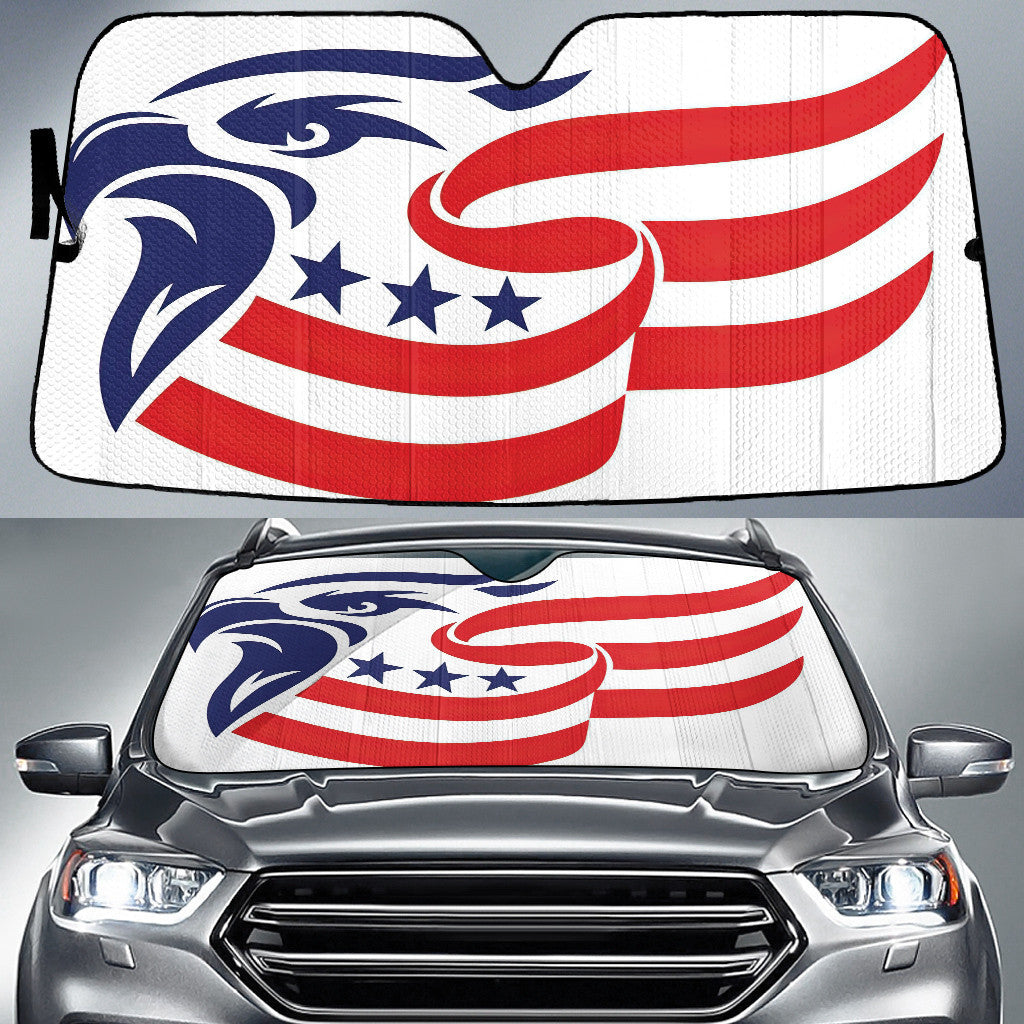 Eagle Head American Flag Printed Car Sun Shade Cover Auto Windshield Coolspod