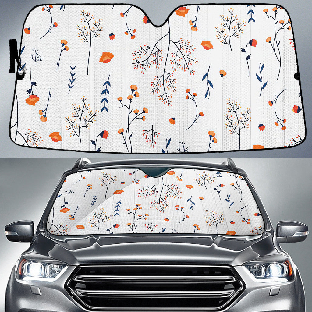 Floral Pattern Background Beautiful Printed Car Sun Shades Cover Auto Windshield Coolspod