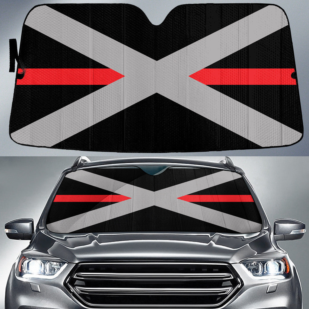 Alabama Flag Thin Red Line Printed Car Sun Shades Cover Auto Windshield Coolspod