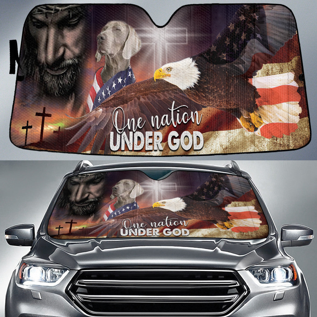 One Nation Under God Printed Car Sun Shades Cover Auto Windshield Coolspod