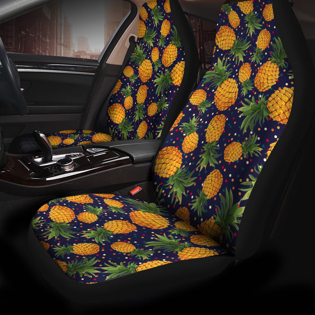 Tropical Pineapple Fruits Patterns Design Car Seat Covers