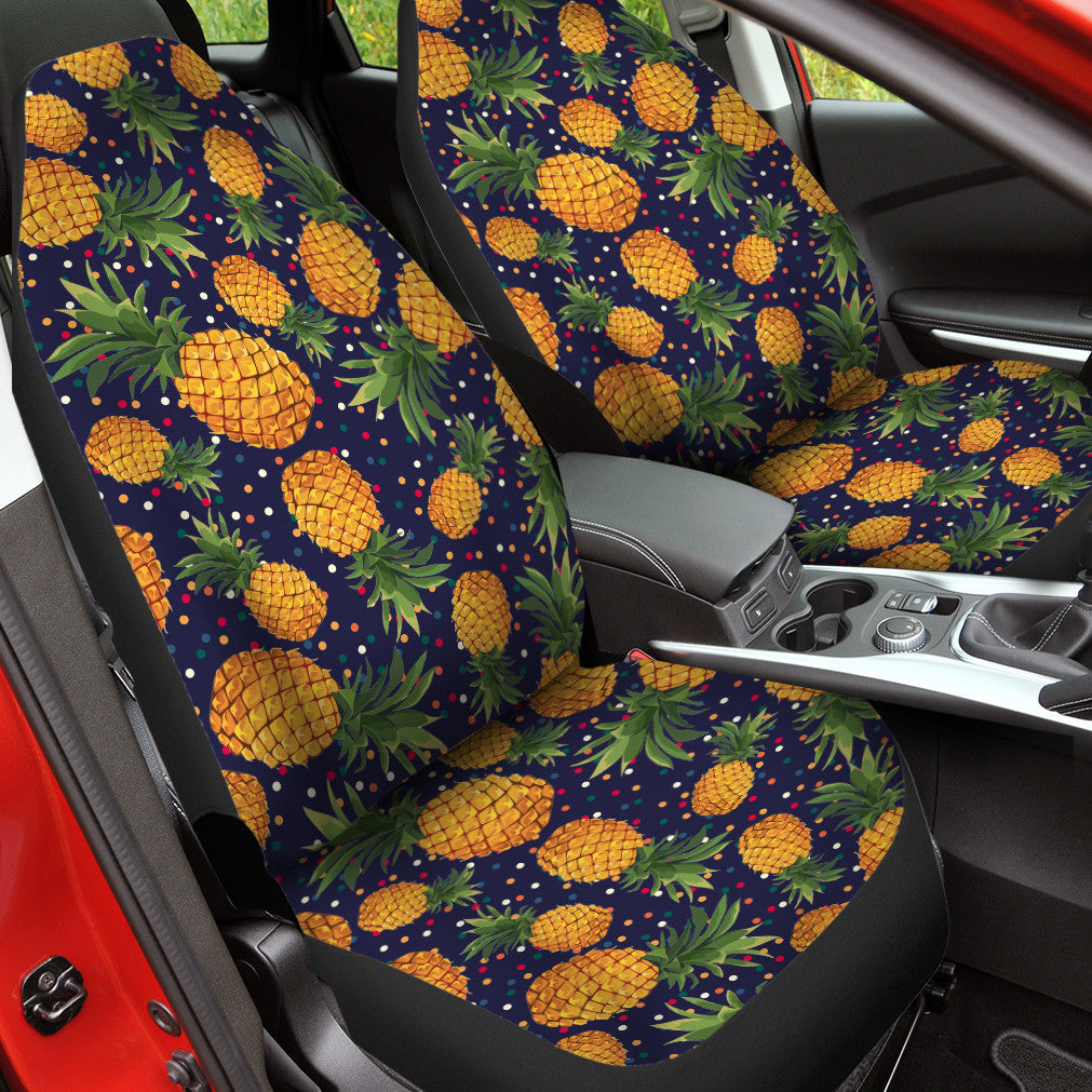 Tropical Pineapple Fruits Patterns Design Car Seat Covers