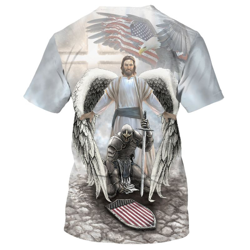 American Warrior Knee Before God T Shirts One Nation Under God Tee Shirts