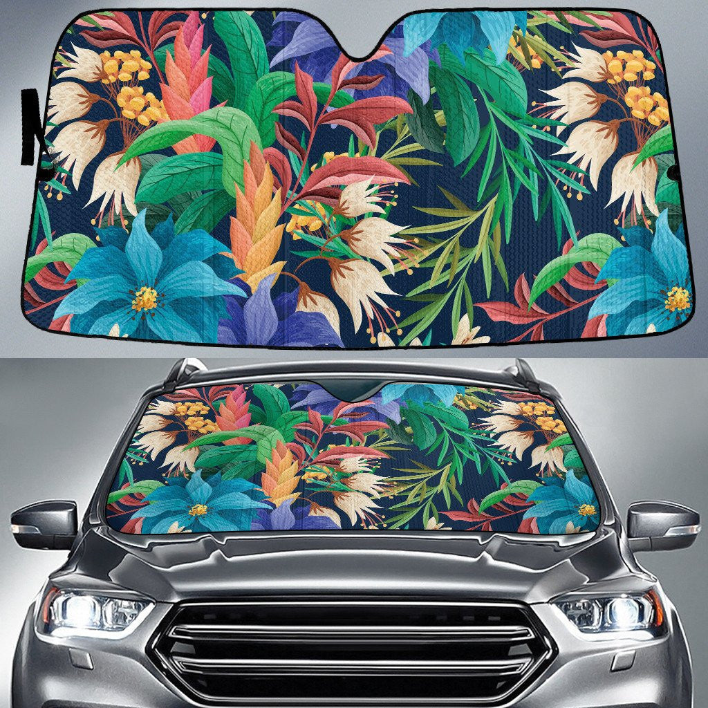 Multicolored Bromeliad Flower Summer Flower Car Sun Shades Cover Auto Windshield Coolspod