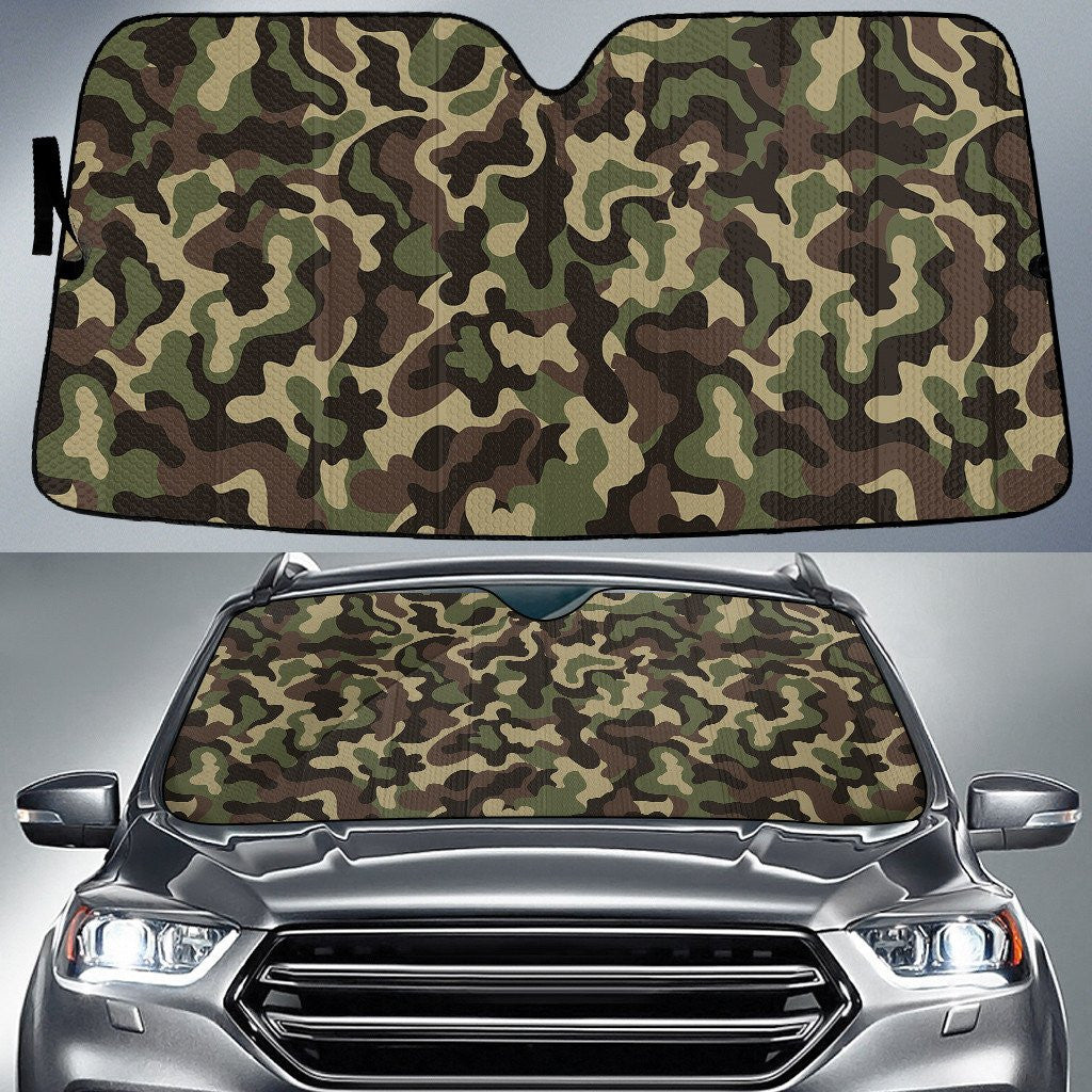 Military Leaf Woodland Camo Pattern Printed Car Sun Shades Cover Auto Windshield Coolspod