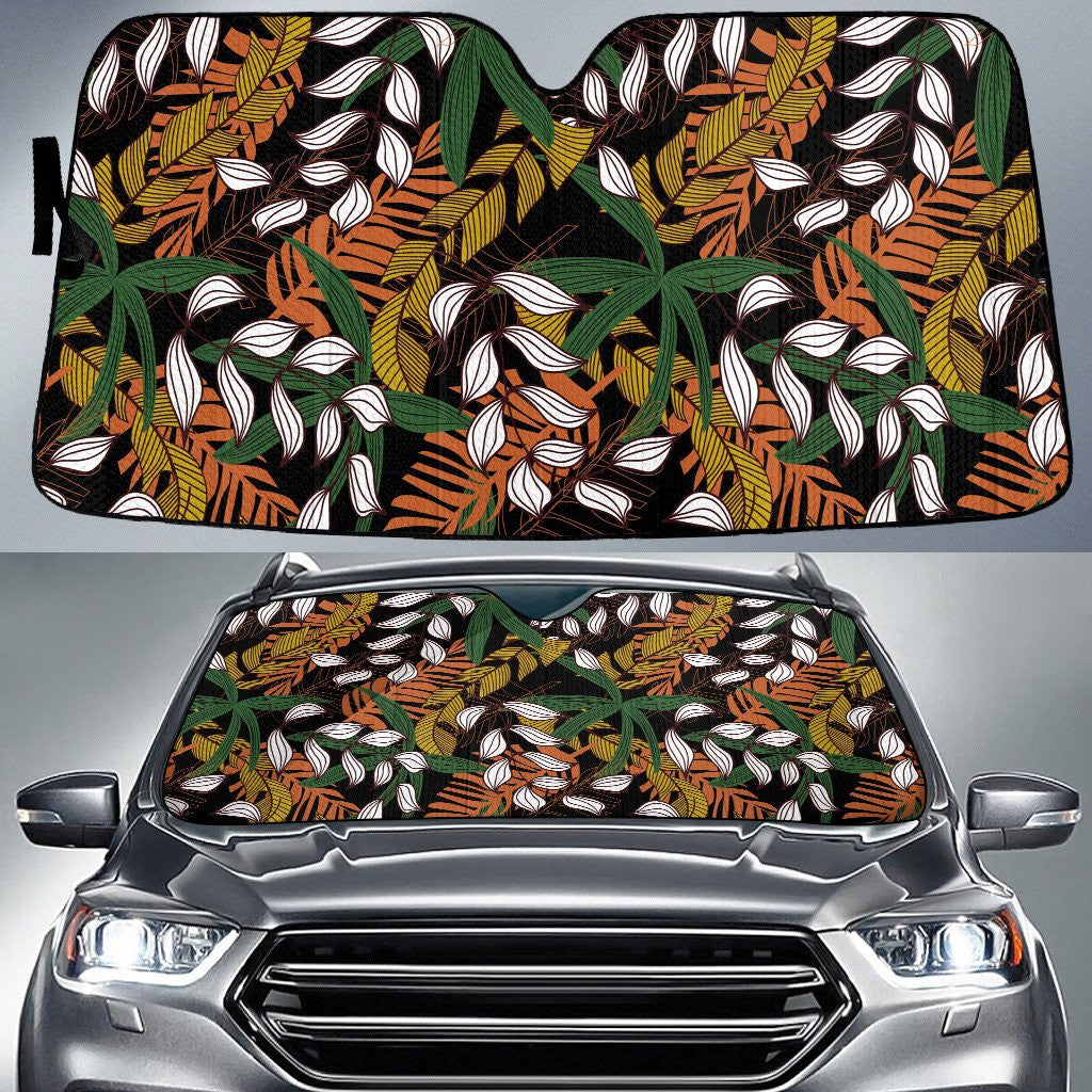 Tropical Phoenix Leaf Multicolor Leaves Summer Vibe Car Sun Shades Cover Auto Windshield Coolspod
