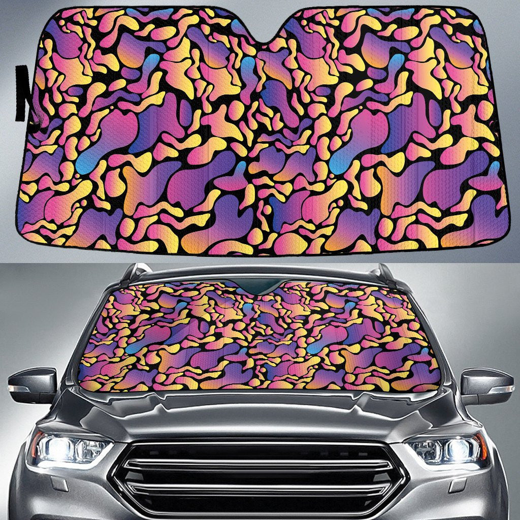 Ombre Purple To Yellow Abstract Pattern Car Sun Shades Cover Auto Windshield Coolspod