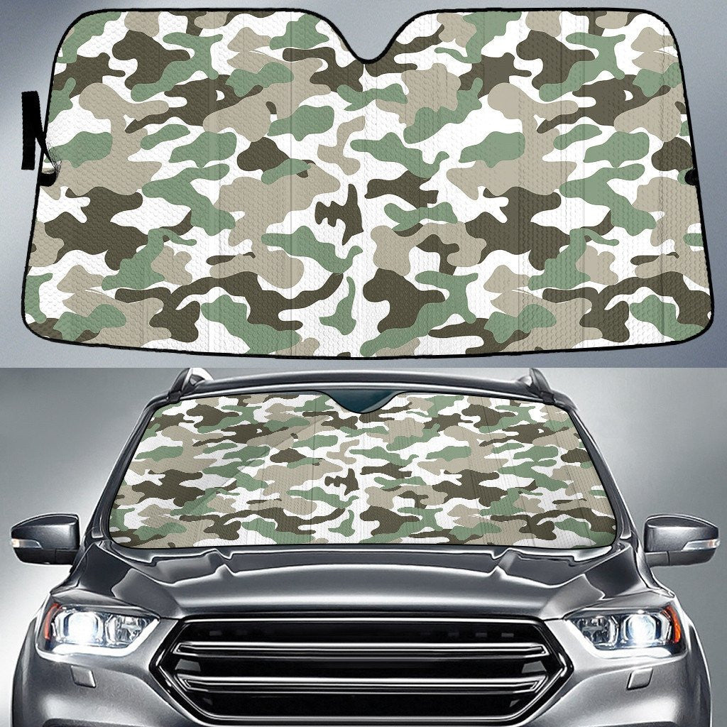 Hydro Dipping Film White Camo Pattern Printed Car Sun Shades Cover Auto Windshield Coolspod