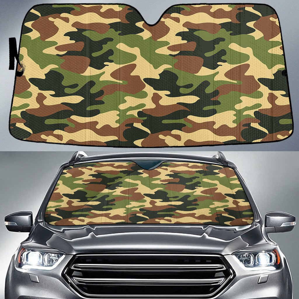 Military Leaf Camo Pattern Morden Printed Car Sun Shades Cover Auto Windshield Coolspod