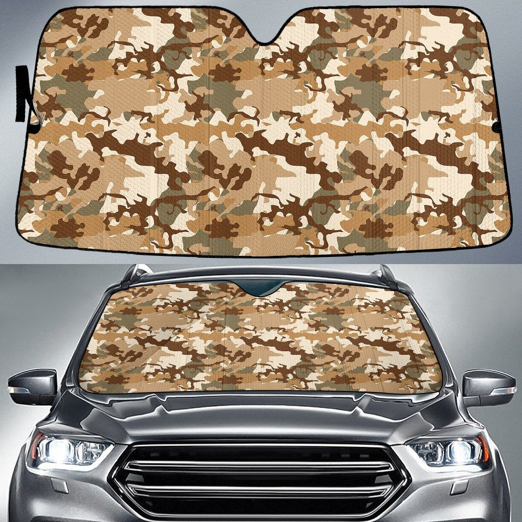 Military Leaf Brown Camo Pattern Printed Car Sun Shades Cover Auto Windshield Coolspod