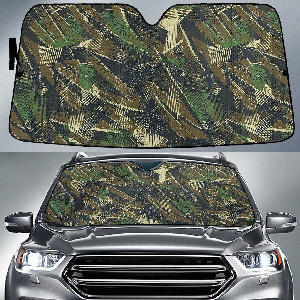 Military Leaf Camo Pattern Vintage Printed Car Sun Shades Cover Auto Windshield Coolspod