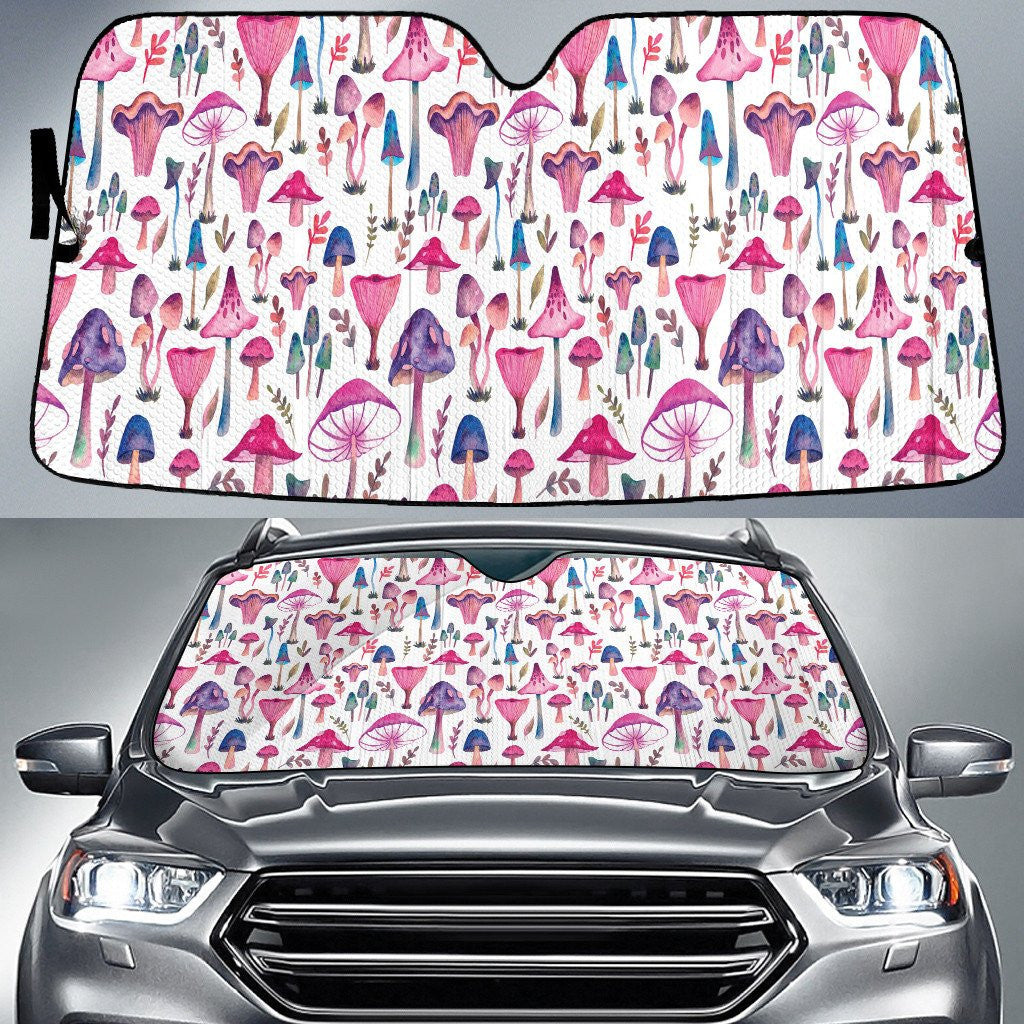 Pinky Poisonous Mushroom Flying On The Sky Car Sun Shades Cover Auto Windshield Coolspod