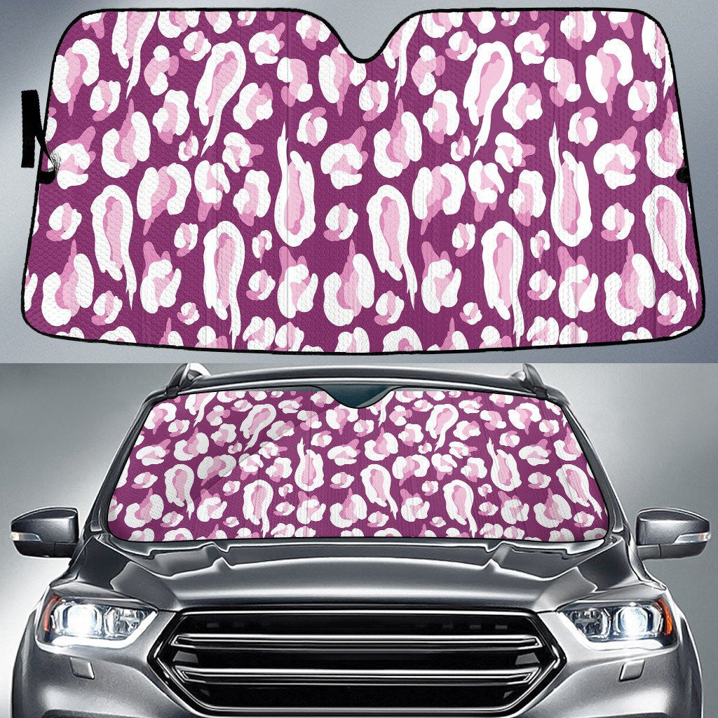 Purple Leopard Skin Texture Car Sun Shades Cover Auto Windshield Coolspod