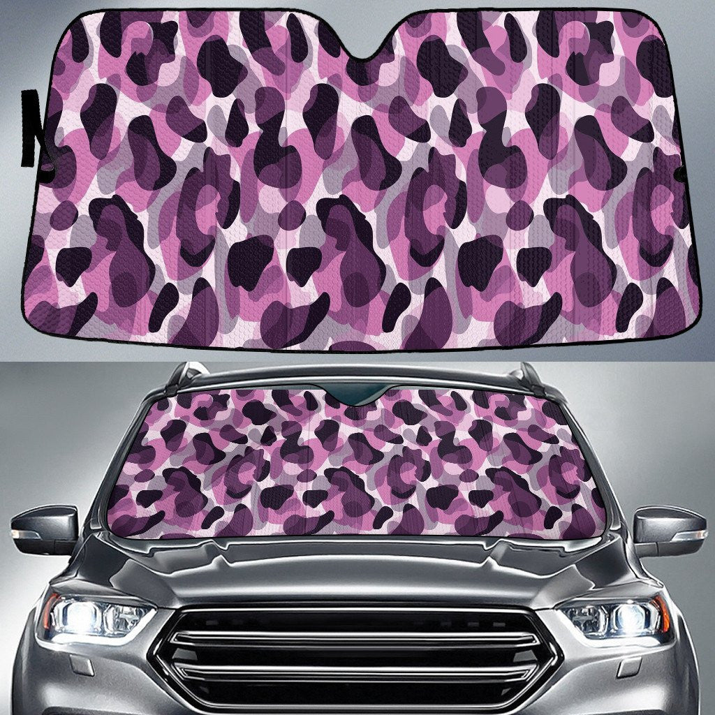 Black And Pink Large Leopard Skin Texture Car Sun Shades Cover Auto Windshield Coolspod