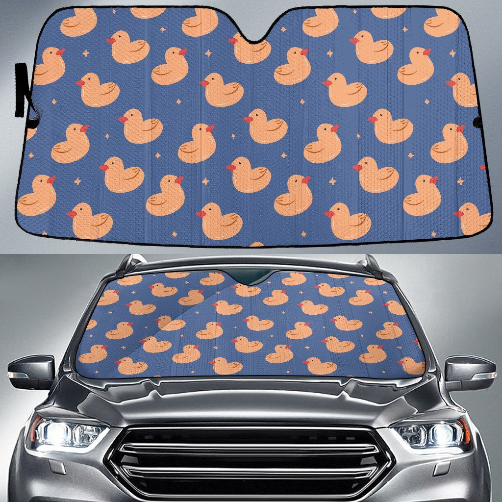 Quack Quack Orange Duck At Lake Blue Car Sun Shades Cover Auto Windshield Coolspod