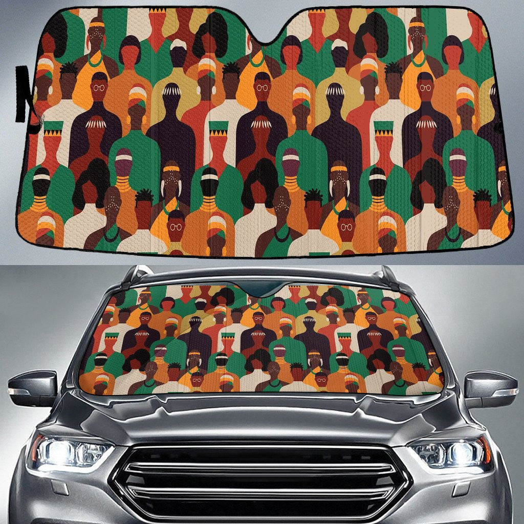 Colorful Ancient Aztec People Car Sun Shades Cover Auto Windshield Coolspod