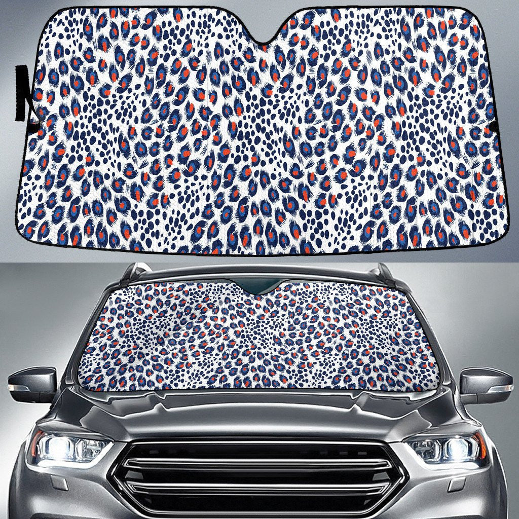 Blue And Red Tone Tiny Leopard Skin Texture Car Sun Shades Cover Auto Windshield Coolspod